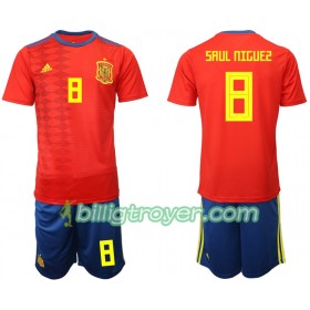 Billige Fotballdrakter Spania SAUL NIGUES 8 Barn Hjemmedraktsett 2019 Kortermet